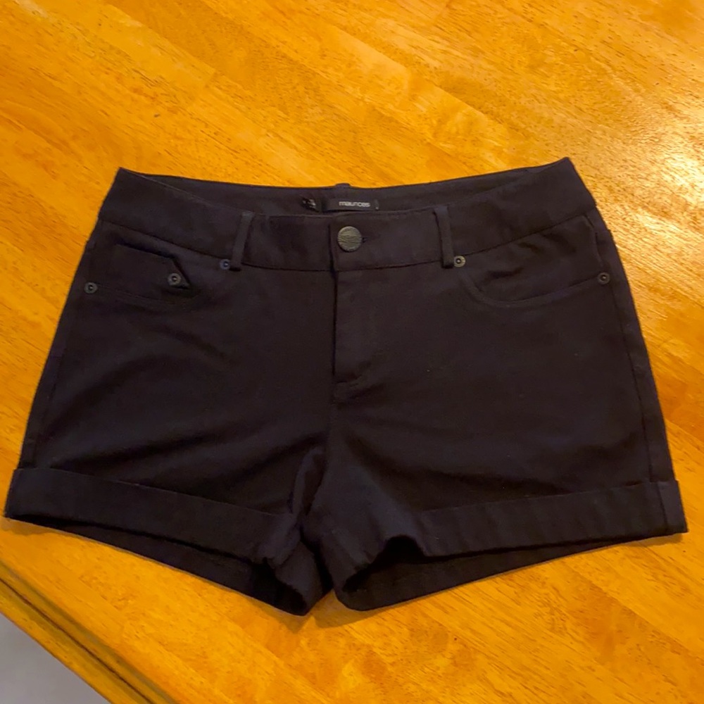 Maurices black shorts, stretchy/comfy